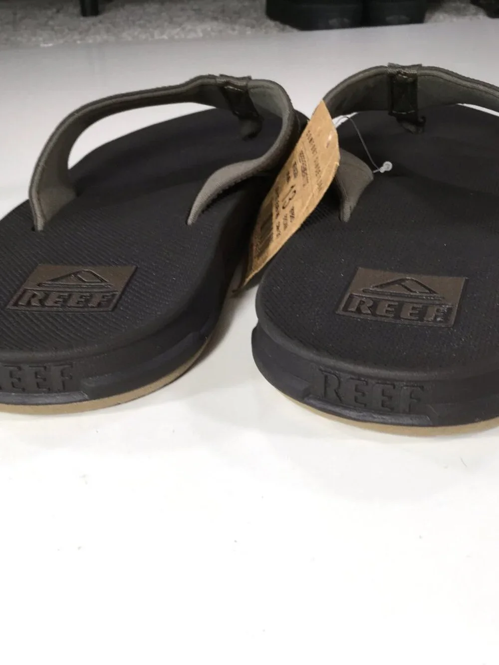 Reef Element TQT Flip Flop Sandals Mens 13 Dark Brown Bottle Opener